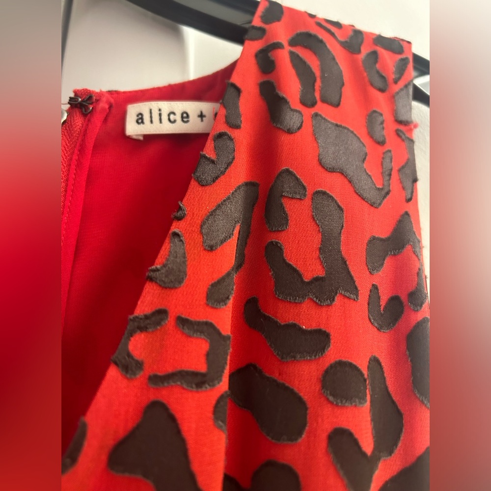 Alice & Olivia Red Leopard Print “Brooks” Dress - image 4